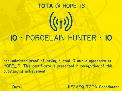 Thumbnail of award 'Hunted 10 Unique Operators'