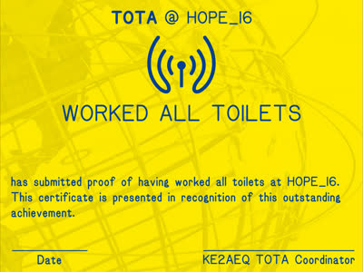 Thumbnail of award 'Worked All Toilets'